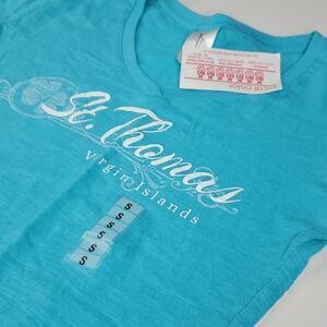 new ST THOMAS VIRGIN ISLANDS VI BLUE TSHIRT TEE SMALL NWT